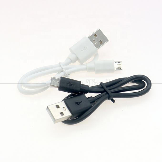 Korte 30cm 50cm 1m Wit Zwart Data Fast Charging 1A V8 Micro B naar USB A Man Charger Cable voor Android Phone Power Bank luidspreker 2
