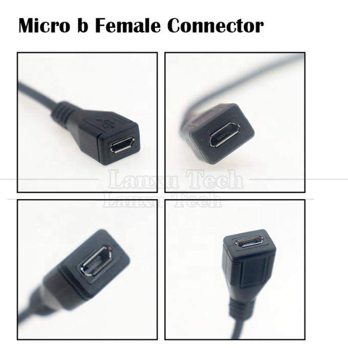 OEM Data Charging Micro b 5 PIN USB Mannelijk Vrouwelijk tot open 2 4 Kernen Naakte draden Pigtail kabel 0