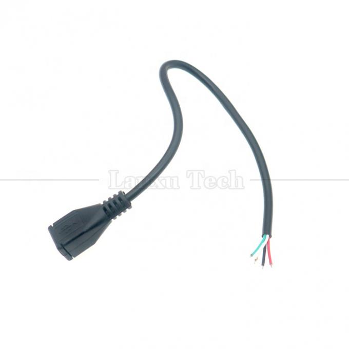 OEM Data Charging Micro b 5 PIN USB Mannelijk Vrouwelijk tot open 2 4 Kernen Naakte draden Pigtail kabel 3
