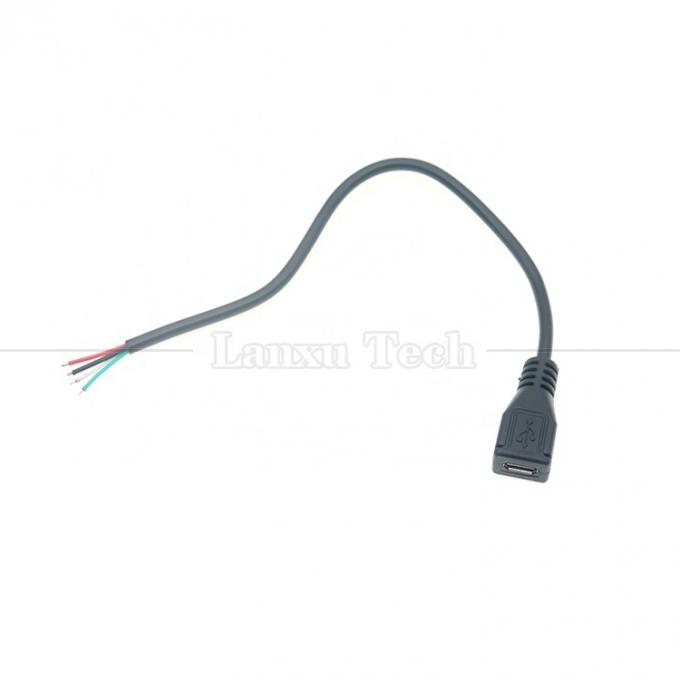 OEM Data Charging Micro b 5 PIN USB Mannelijk Vrouwelijk tot open 2 4 Kernen Naakte draden Pigtail kabel 5