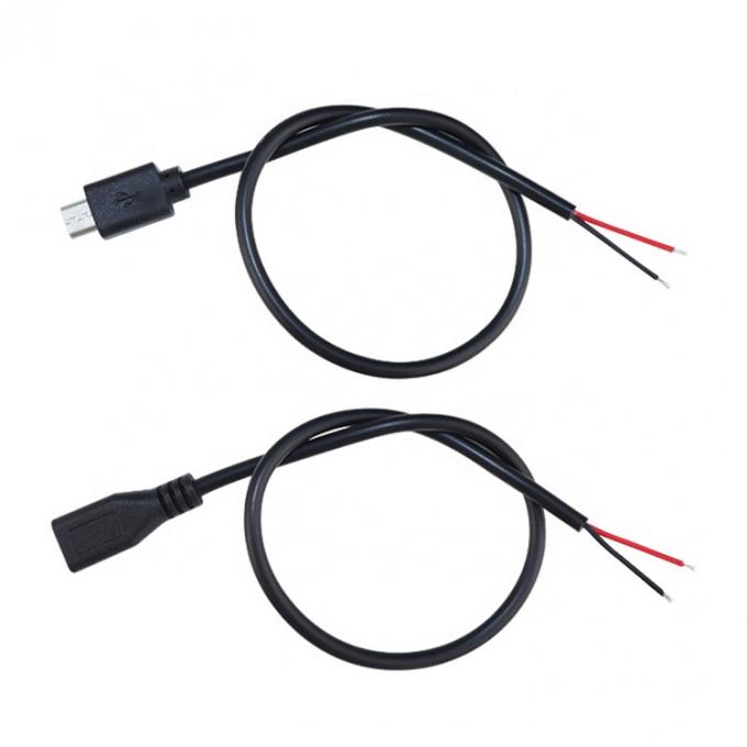 Zware stroom 20AWG 5A blote draden Open reparatie Micro USB Pigtail kabel voor Raspberry Pi sensor 6