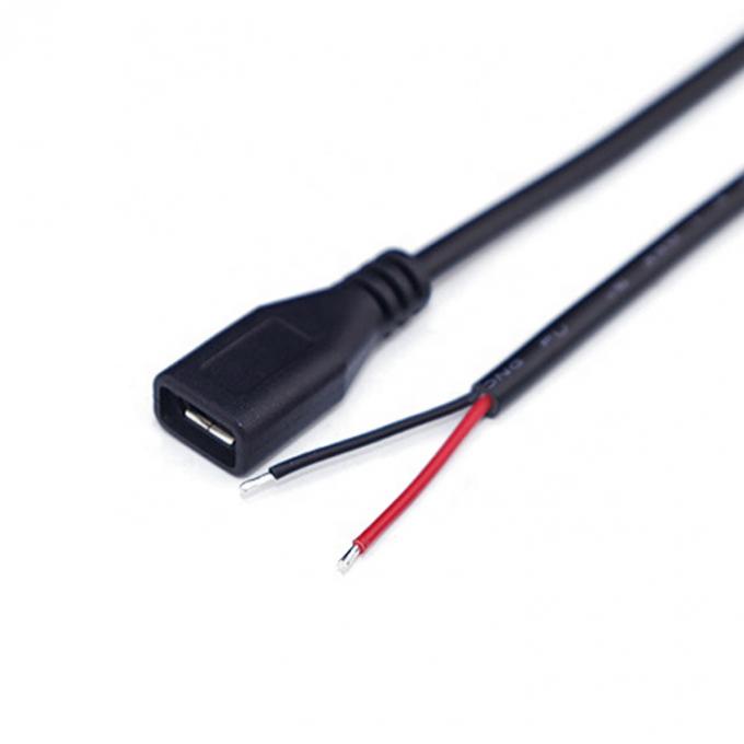 OEM Data Charging 2 4 Cores Micro USB Mannelijk Vrouwelijk tot open Bare Drones Pigtail Cable 3