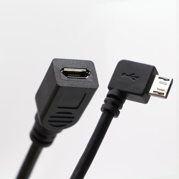 CUSTOM 90 graden rechthoek mannelijke naar vrouwelijke Micro USB kabel 1