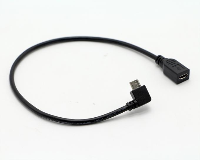 CUSTOM 90 graden rechthoek mannelijke naar vrouwelijke Micro USB kabel 4