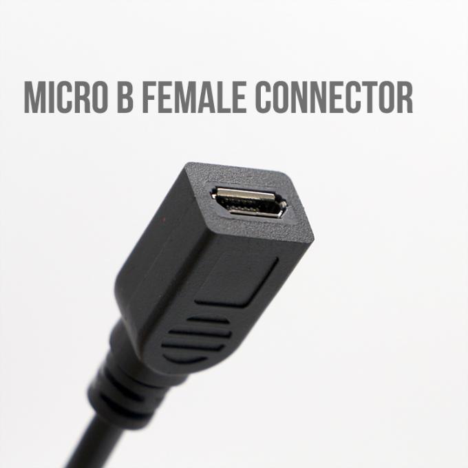 CUSTOM 90 graden rechthoek mannelijke naar vrouwelijke Micro USB kabel 3