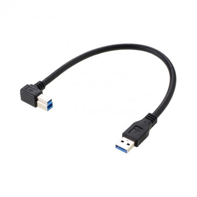 High Speed 5Gbps 90 Degree Right Angle USB 3.0 A Male naar USB B Type Printer Cable 1