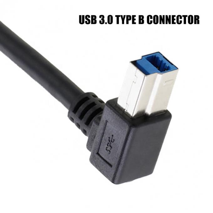 High Speed 5Gbps 90 Degree Right Angle USB 3.0 A Male naar USB B Type Printer Cable 3