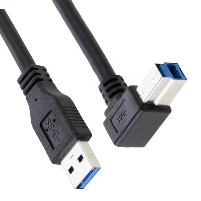 High Speed 5Gbps 90 Degree Right Angle USB 3.0 A Male naar USB B Type Printer Cable 5