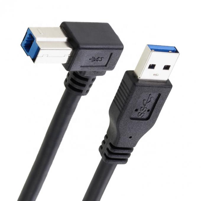 High Speed 5Gbps 90 Degree Right Angle USB 3.0 A Male naar USB B Type Printer Cable 6