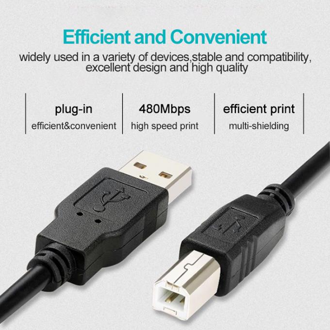 High Speed Data Charging 1M Type A Male to B Male USB 2.0 kabel voor printer scanner 4
