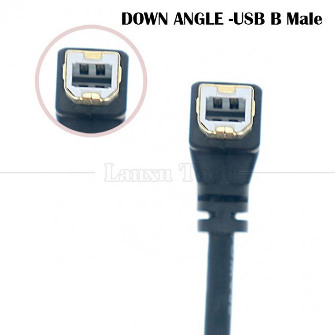 Rechter links omlaag hoek 90 graden hoek USB A naar USB B kabel voor printer scanner 1