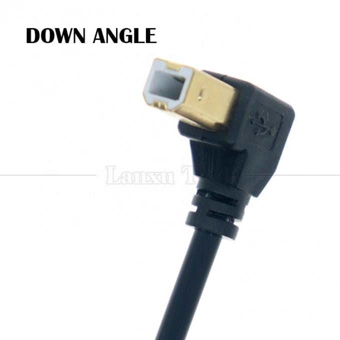 Rechter links omlaag hoek 90 graden hoek USB A naar USB B kabel voor printer scanner 3