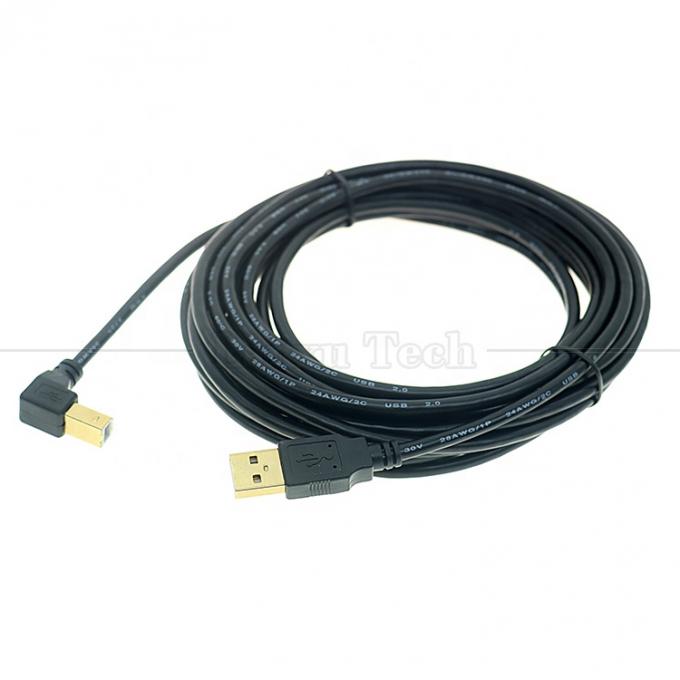 Rechter links omlaag hoek 90 graden hoek USB A naar USB B kabel voor printer scanner 5