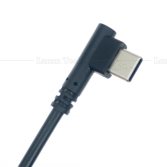 Hoogwaardige 1M 2M 3M 5M 2A 24AWG 90 graden rechthoekige USB Type C kabel voor telefoon tablet camera 4