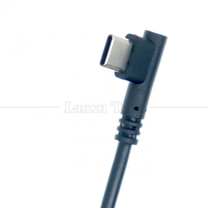 Hoogwaardige 1M 2M 3M 5M 2A 24AWG 90 graden rechthoekige USB Type C kabel voor telefoon tablet camera 3