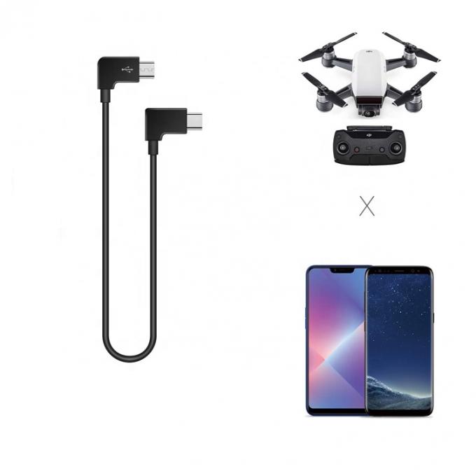 90 graden hoek Micro B tot Type C USB-kabel voor UAV 0