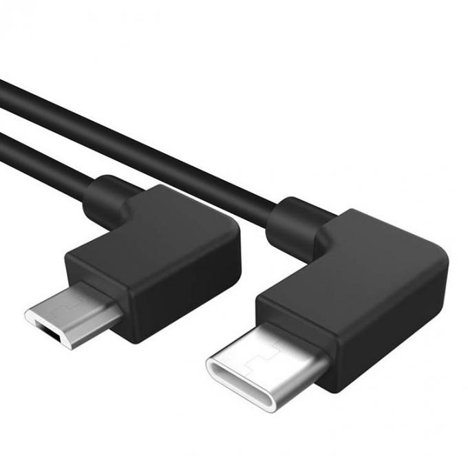 90 graden hoek Micro B tot Type C USB-kabel voor UAV 3