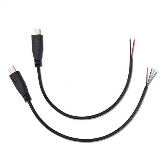 OEM 2 4 Core USB Type C Mannelijk Vrouwelijk tot gestript Open Draad Eind Pigtail Kabel 2