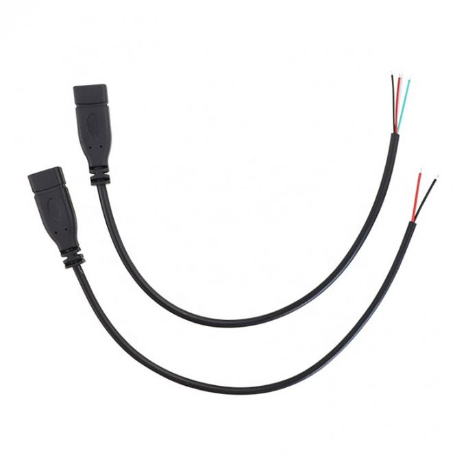 OEM 2 4 Core USB Type C Mannelijk Vrouwelijk tot gestript Open Draad Eind Pigtail Kabel 3