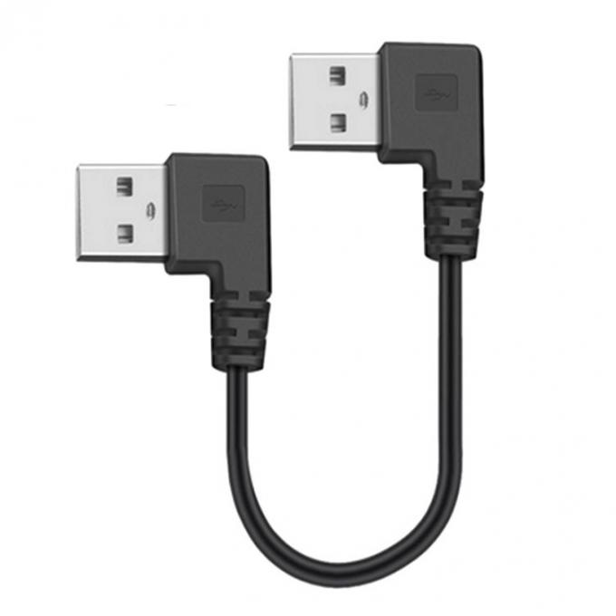 CUSTOM 0.25M 0.3M 90 graden rechthoekige man USB naar rechthoekige man USB 2.0 kabel 2
