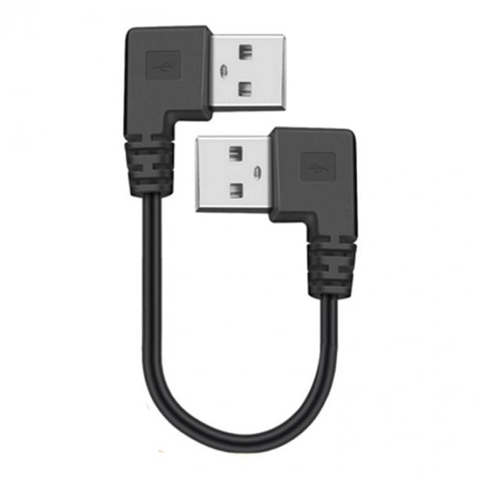 CUSTOM 0.25M 0.3M 90 graden rechthoekige man USB naar rechthoekige man USB 2.0 kabel 4