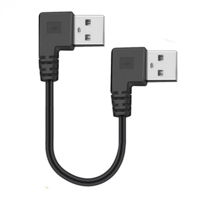CUSTOM 0.25M 0.3M 90 graden rechthoekige man USB naar rechthoekige man USB 2.0 kabel 3