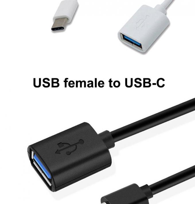 USB Type C Man tot USB 2.0 Een vrouwelijke OTG-adapterkabel voor telefoon laptop 1