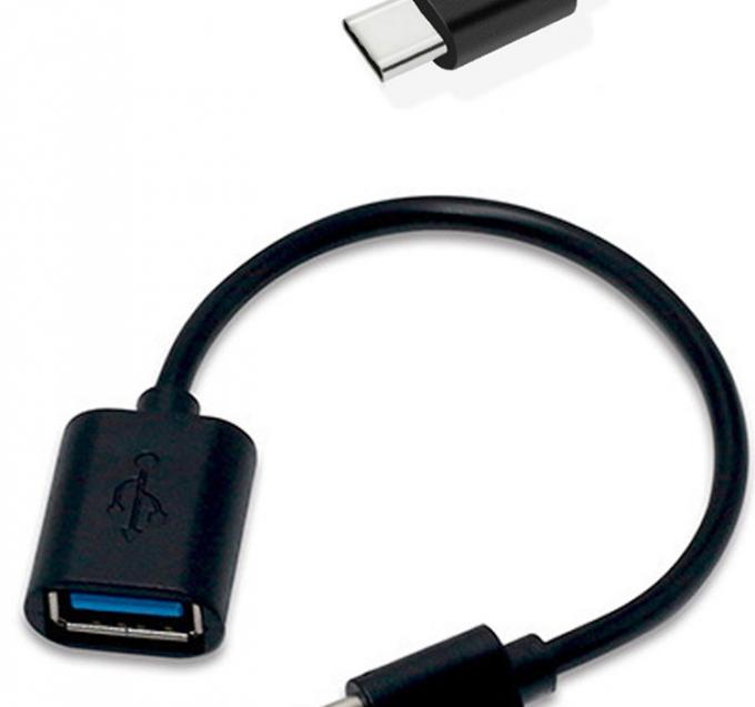 USB Type C Man tot USB 2.0 Een vrouwelijke OTG-adapterkabel voor telefoon laptop 2