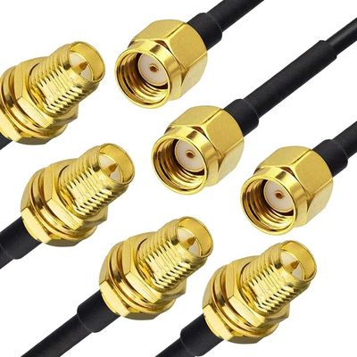 Custom RG 174 SMA Man tot SMA Vrouwelijke Assemblage Jumper RF Adapter Connectors Coaxkabel
