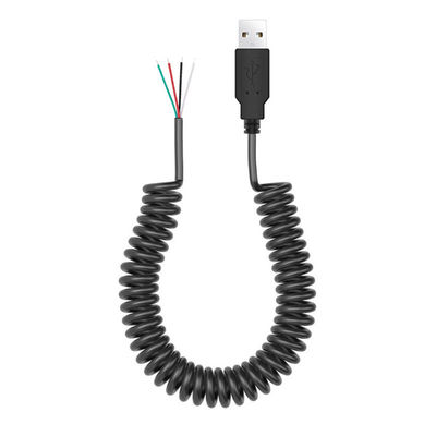 kopen Gekrolde veerdraad USB om te openen 4 geblokkeerde kale draden Eindkabel online manufacture