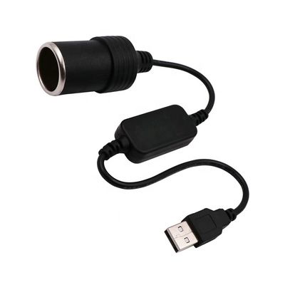 kopen USB A Man tot 12v Auto Sigarettenanker Socket Vrouwelijke Power Converter Cable online manufacture