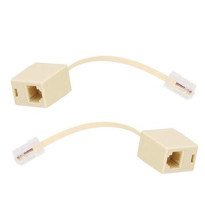 kopen Ethernet RJ45 8P8C Man tot telefoon RJ11 4P4C Vrouwelijk Socket ADSL Connector Converter Extension Cable Adapter online manufacture