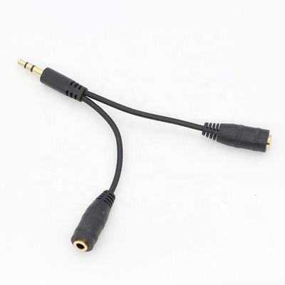 kopen 1 Man tot 2 Vrouw Split 3.5mm Stereo Jack Koptelefoon Audio Y Splitter Kabel online manufacture