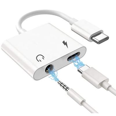 kopen 2 in 1 USB C tot 3,5 mm aansluiting AUX Koptelefoon oortelefoon dongle Adapter voor Samsung Note goole pixel 4 4XL 3 3XL 2 2XL online manufacture