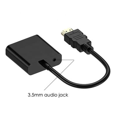 kopen 1080P 4K HDM TV I Man tot VGA Vrouwelijke Adapter met 3.5 Audio Jack Power voor Computer PC Monitor HDTV online manufacture