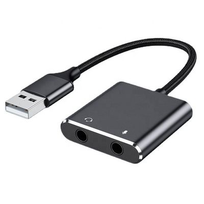kopen Plug and Play Audio Mic Studio Headset USB External Sound Card Adapter voor Laptop online manufacture