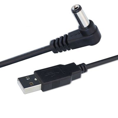 kopen 90 graden hoek 5.5x2.1mm 5.5x2.5mm 1.35x3.5mm USB tot 5V DC Jack oplaadstroomkabel online manufacture