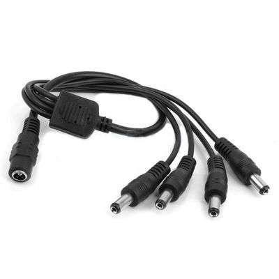 kopen 1 tot 4 manieren 1 Vrouw tot 4 Man 5,5x2,1 mm DC stroomvoorziening Splitter kabel voor CCTV Camera LED online manufacture