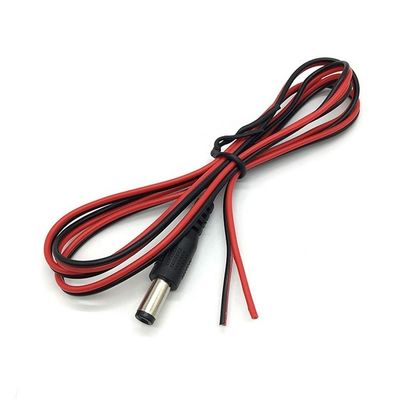 kopen Rood Zwart DC Man 5,5x2,1 mm Lood Jack tot ontdaan Open Bare End Gelast Draadkabel online manufacture