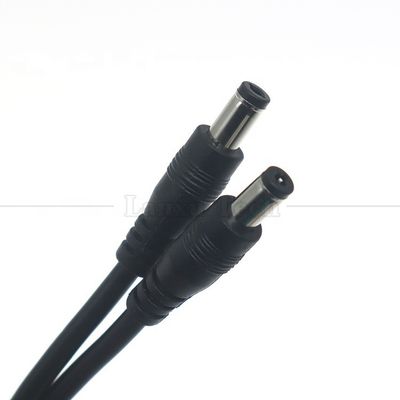 kopen Custom 16AWG 18 20 22 24 26 28 AWG Man tot Man 5.5x2.1mm 5.5x2.5mm 3.5x1.35mm 12V DC Plug Power Supply Extension Cable voor CCTV online manufacture