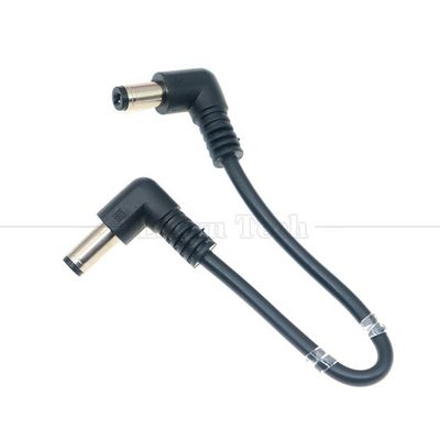 kopen 12V 24V Mannelijk naar Mannelijk DC Hoek Plug Jack Connector 5.5*2.1mm Power Supply Extension Wire Cables online manufacture