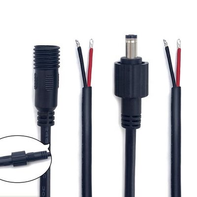 kopen Waterdicht mannelijk vrouwelijk schroefvergrendeling waterdicht DC tot kaal draad open eind pigtail stroomverlengkabel online manufacture