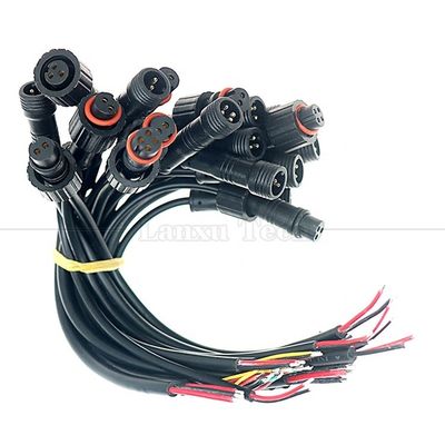 kopen Op maat gemaakte IP68 2pin 3 4 5 6 7 8 Pin Mannelijk Vrouwelijk M12 Connector Assembly Extension LED Waterdicht Kabel online manufacture