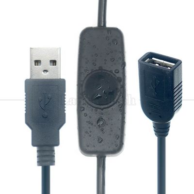 kopen Waterdicht deksel indicator licht mannelijk naar vrouwelijk USB power ON OFF oplaadschakelaar kabel voor led lamp strip online manufacture
