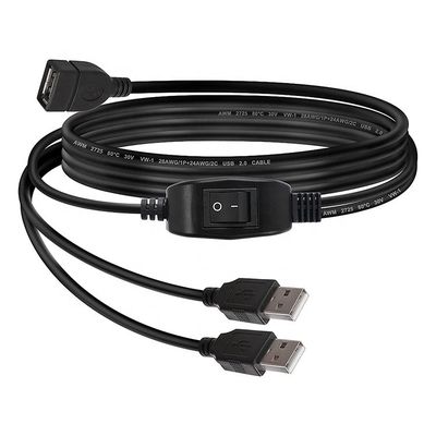 kopen 1 Vrouw tot 2 Dual Man USB Y Splitter Printer Sharing Switch Cable voor Printer Scanner Speaker Keyboard Mouse online manufacture