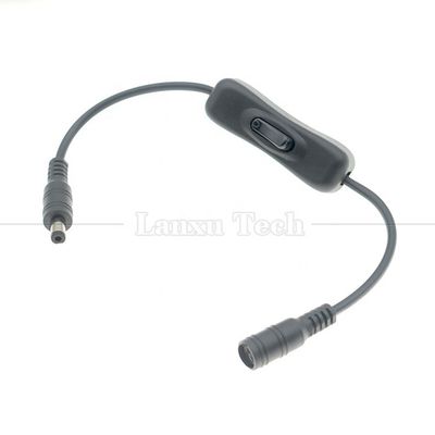 kopen 12V 24V Man tot Vrouw 5.5x2.1mm DC Jack aan en uit 304 Switch Cable voor LED Strip Lamp online manufacture