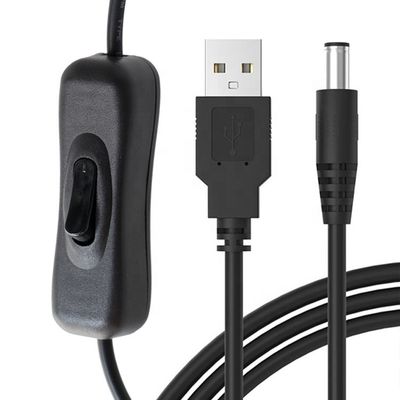 kopen 1m 5V USB naar DC 5,5x2,1mm Power Charger Extension Cable met ON OFF Switch voor Led online manufacture