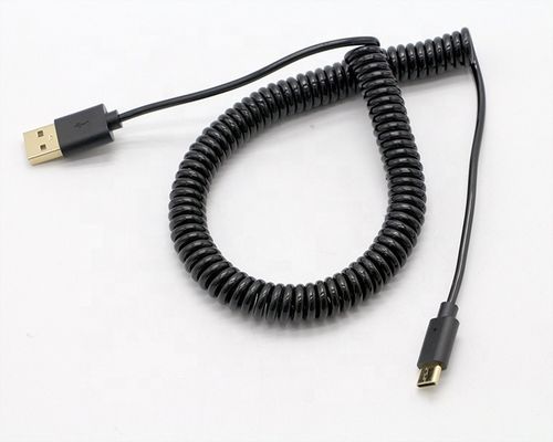 kopen Op maat gemaakte 1M 2M 3M sneloplaadbare voorjaarsspiraal USB-type C-kabel online manufacture