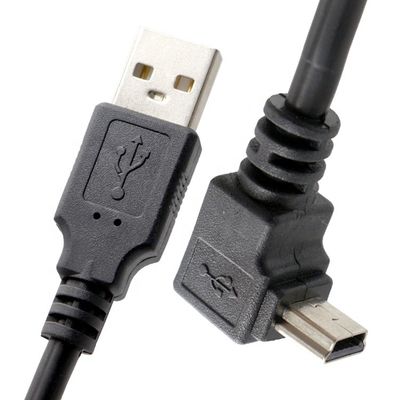 kopen OEM rechts links omhoog naar beneden 90 graden hoek MINI USB kabel voor PS3 Controller MP3 Camera online manufacture