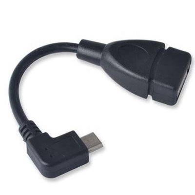kopen 90 graden hoek Micro B naar USB Type A Vrouwelijke OTG-adapterkabel online manufacture